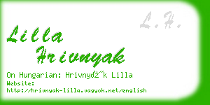 lilla hrivnyak business card